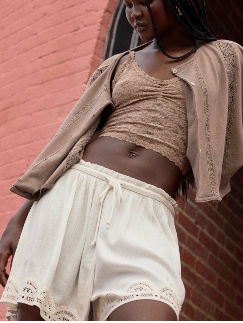 Aerie Off-Duty Gauze Boxer S